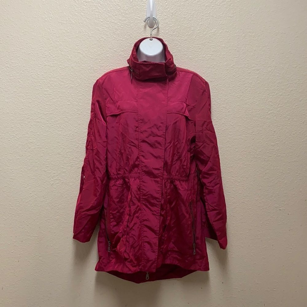 Myanorak Magenta Crinkle Nylon Jacket Small